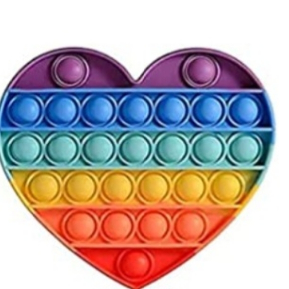 6 Pop It Fidget Toy Set, Pop it Fidget Toy Set OF 6 Different Shapes/Colors - Picture 4 of 12